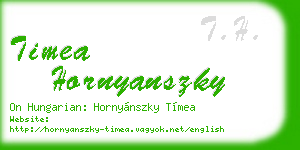 timea hornyanszky business card